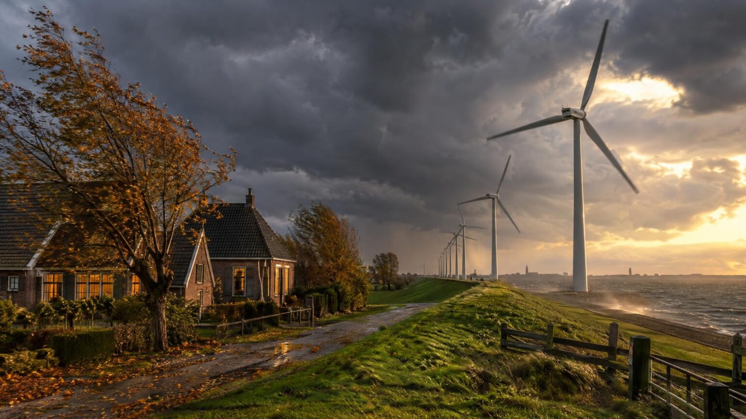 Harde wind drukt uurmarktprijs zaterdag naar gemiddeld 4,1 cent per kWh