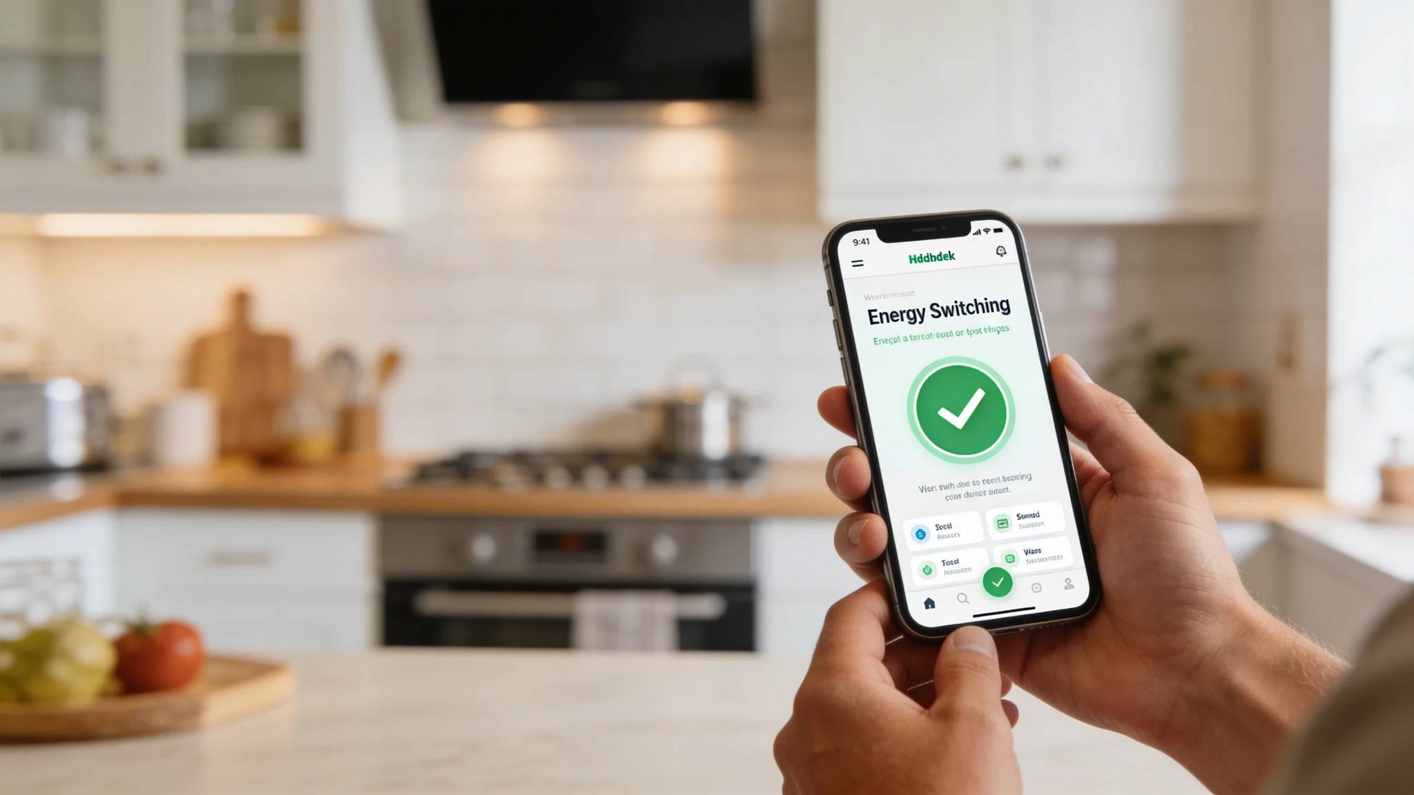 Overstappen naar dynamisch contract - energie-app op smartphone