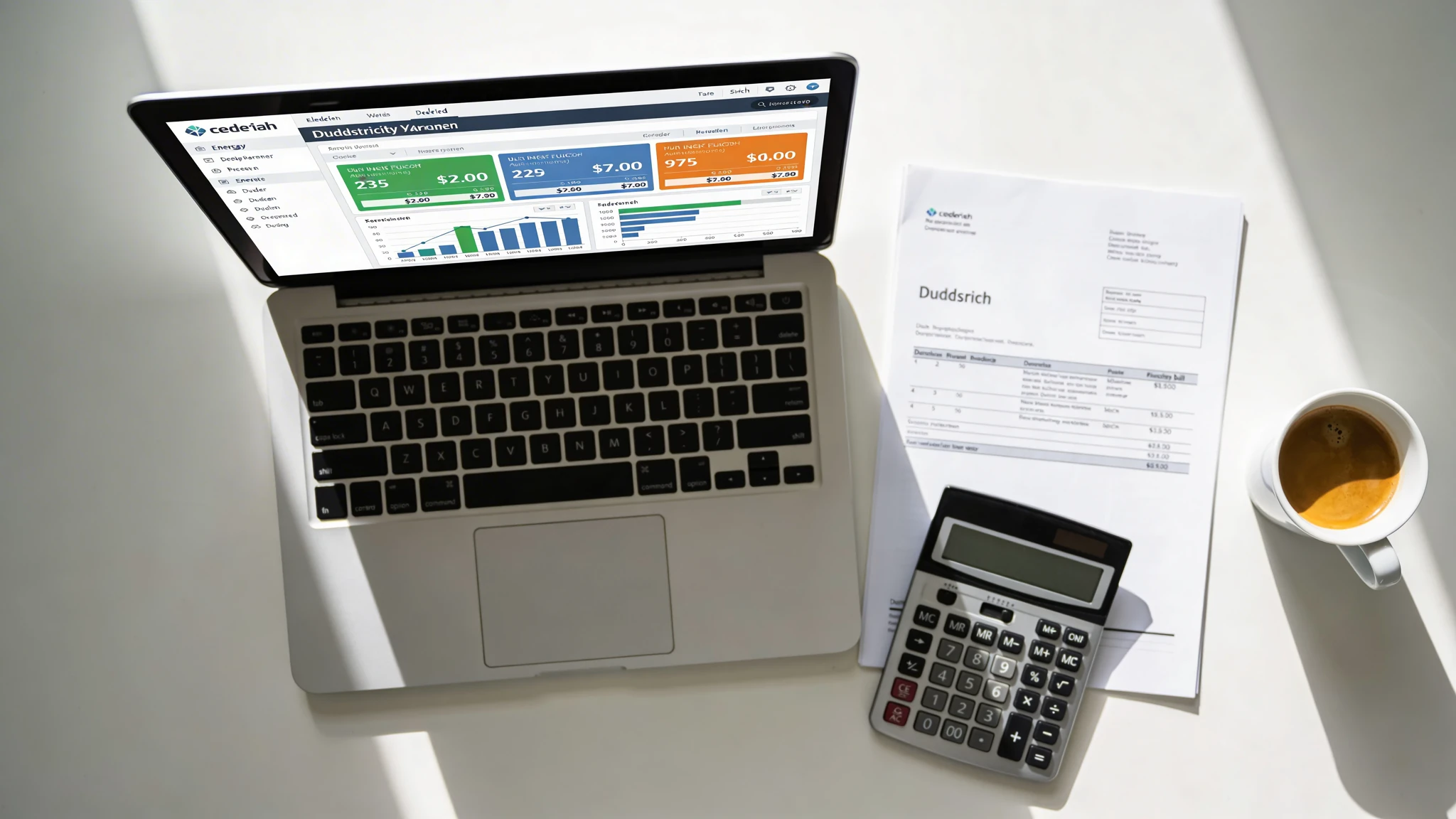 Energievergelijker - laptop met energieprijzen vergelijken